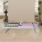 FLEXIO Multi-purpose Pilates Foldable Frame Steel Tables-Pink Home Reformer Pilates Gym