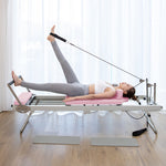 FLEXIO Multi-purpose Pilates Foldable Frame Steel Tables-Pink Home Reformer Pilates Gym