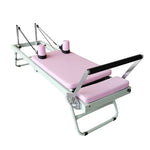 FLEXIO Multi-purpose Pilates Foldable Frame Steel Tables-Pink Home Reformer Pilates Gym