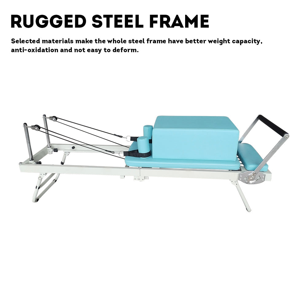 FLEXIO Multi-purpose Box Steel Blue Reformer Foldable Tables - Square Pilates Pilates With Home Frame Gym