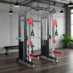 FITPRO Multi-Functional Fly Home System, - Adjustable Handles Machine Gym Loaded Plate 140kg Pin - Black