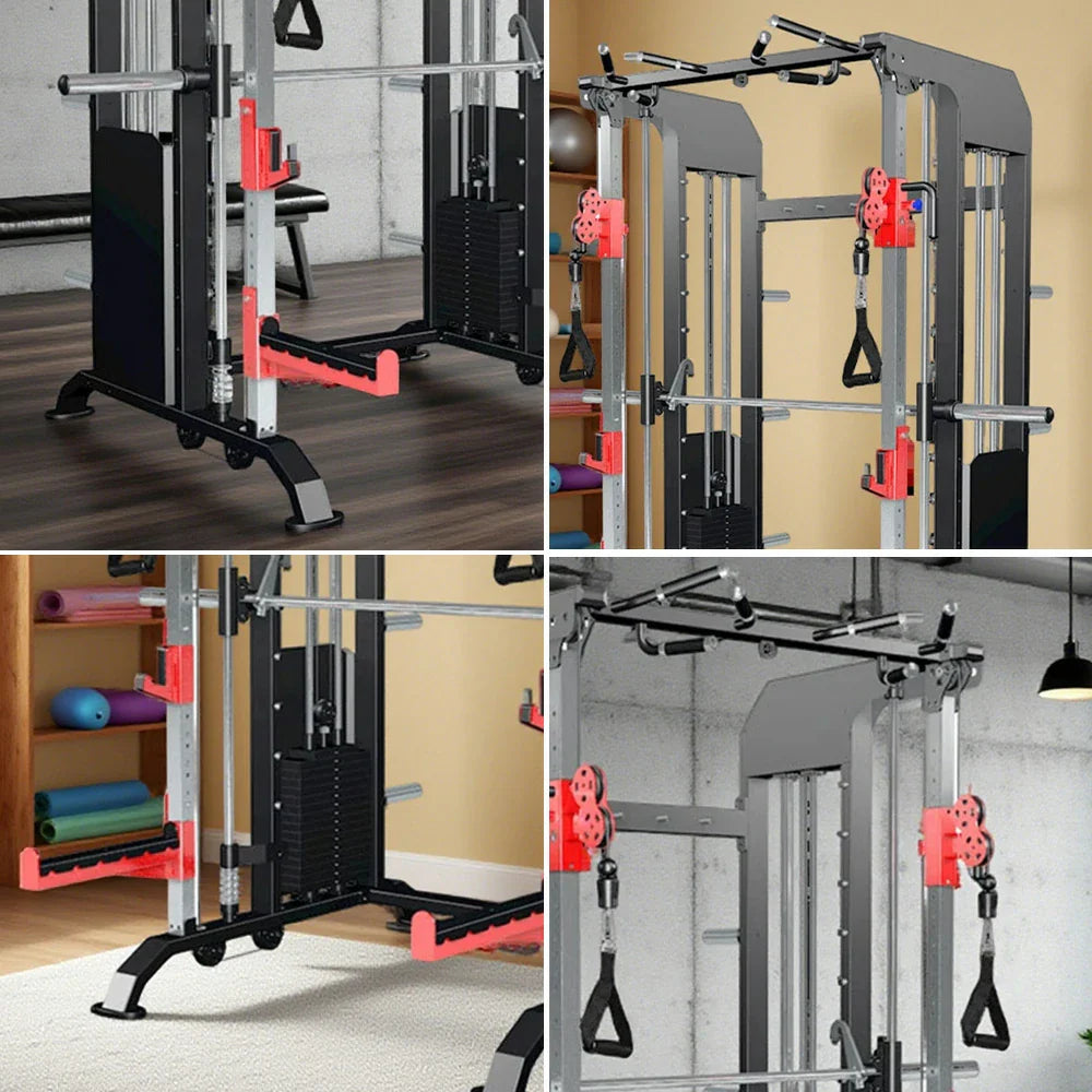 FITPRO Multi-Functional Fly Home System, - Adjustable Handles Machine Gym Loaded Plate 140kg Pin - Black