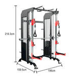 FITPRO Multi-Functional Fly Home System, - Adjustable Handles Machine Gym Loaded Plate 140kg Pin - Black