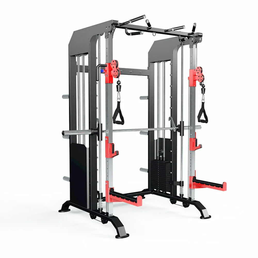 FITPRO Multi-Functional Fly Home System, - Adjustable Handles Machine Gym Loaded Plate 140kg Pin - Black