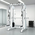 FITPRO Multi-Functional Adjustable - Gym Fly - Machine 140kg Plate Loaded System, Home Handles Pin White