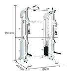 FITPRO Multi-Functional Adjustable - Gym Fly - Machine 140kg Plate Loaded System, Home Handles Pin White