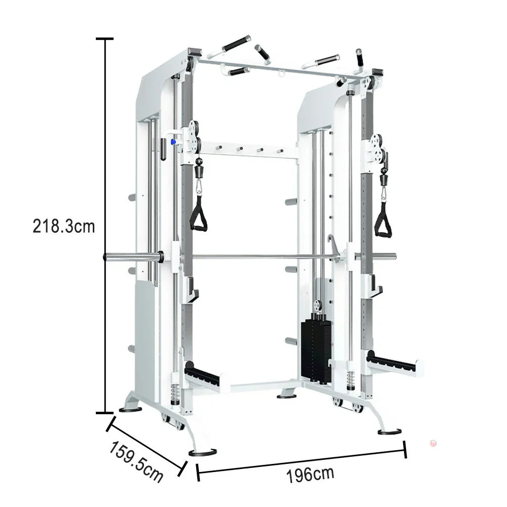 FITPRO Multi-Functional Adjustable - Gym Fly - Machine 140kg Plate Loaded System, Home Handles Pin White