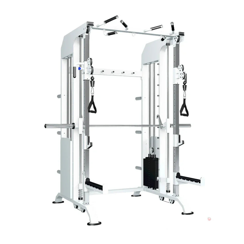 FITPRO Multi-Functional Adjustable - Gym Fly - Machine 140kg Plate Loaded System, Home Handles Pin White