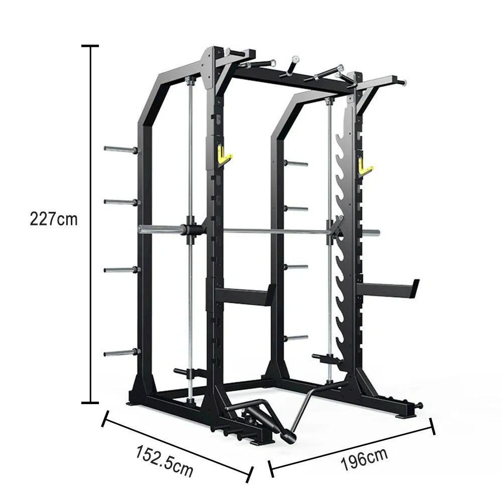 FITPRO Heavy-Duty Gym Hooks Squat Handles - Training Adjustable Rack for - Strength Pull-Up Full-Body Multi-Functional Black