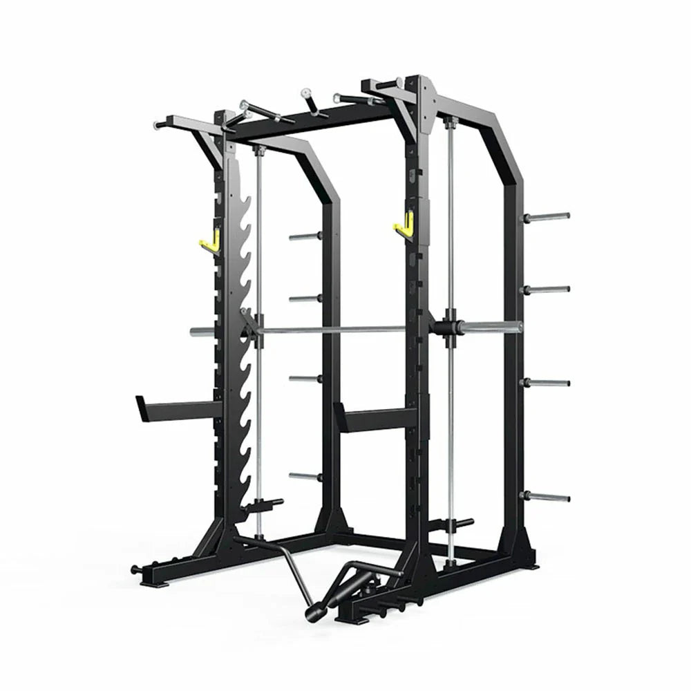 FITPRO Heavy-Duty Gym Hooks Squat Handles - Training Adjustable Rack for - Strength Pull-Up Full-Body Multi-Functional Black