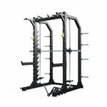 FITPRO Heavy-Duty Gym Hooks Squat Handles - Training Adjustable Rack for - Strength Pull-Up Full-Body Multi-Functional Black