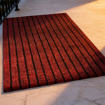 FITPRO Heavy-Duty Anti-Slip Absorbent Floor Mat 90/120/200cm - PP Soft Pile, TPE Odour-Free Backing, Dirt-Trapping Design - Red