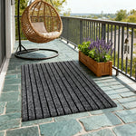 FITPRO Heavy-Duty Anti-Slip Absorbent Floor Mat 90/120/200cm - PP Soft Pile, TPE Odour-Free Backing, Dirt-Trapping Design - Grey