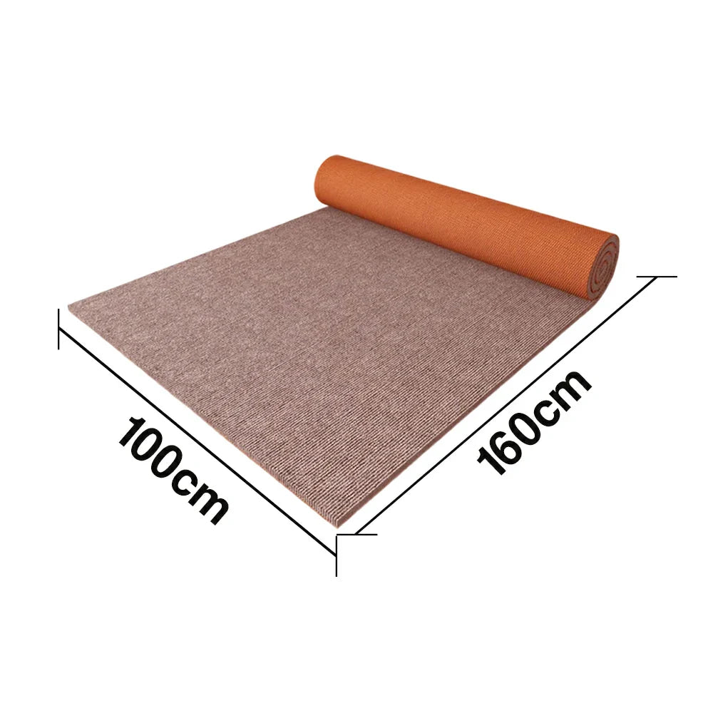 FITPRO Thick Anti 60/100/120cm Surface Mat Floor Slip Natural Sound-Reducing Waterproof Rubber Absorbent Backing Beige&Brown