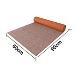 FITPRO Thick Anti 60/100/120cm Surface Mat Floor Slip Natural Sound-Reducing Waterproof Rubber Absorbent Backing Beige&Brown