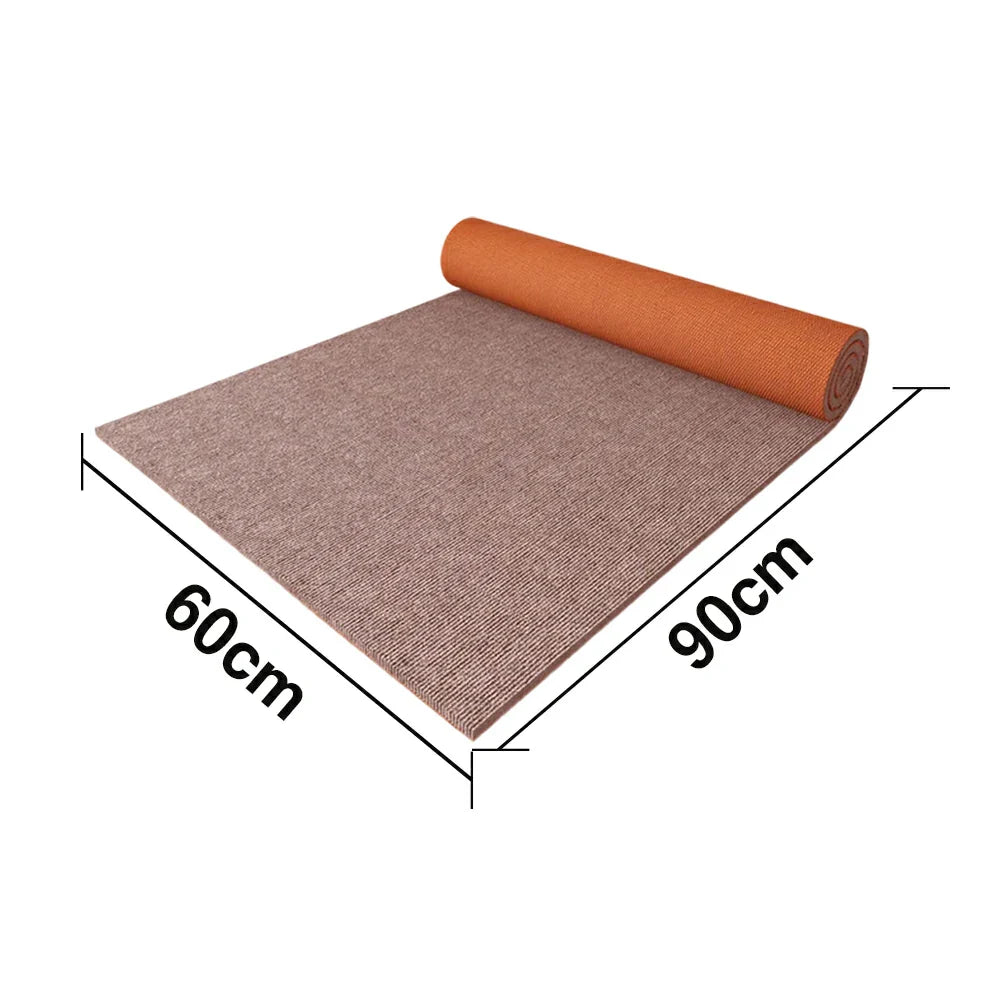 FITPRO Thick Anti 60/100/120cm Surface Mat Floor Slip Natural Sound-Reducing Waterproof Rubber Absorbent Backing Beige&Brown