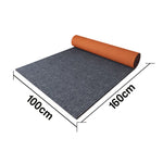 FITPRO Thick Anti Rubber 60/100/120cm Natural Absorbent Surface Slip Waterproof Backing Sound-Reducing Mat Floor Grey