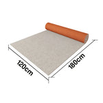 FITPRO Thick Anti 60/100/120cm Natural Waterproof Floor Surface Backing Sound-Reducing Mat Absorbent Rubber Slip Beige&White