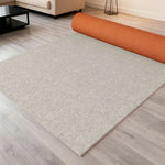 FITPRO Thick Anti 60/100/120cm Natural Waterproof Floor Surface Backing Sound-Reducing Mat Absorbent Rubber Slip Beige&White