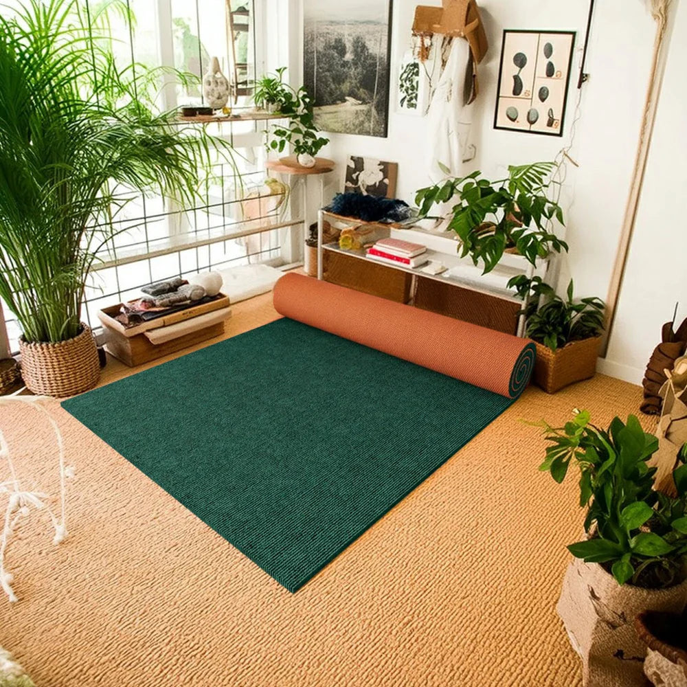 FITPRO Thick Anti Backing Rubber Mat Slip Sound-Reducing Waterproof Natural 60/100/120cm Floor Surface Absorbent Green