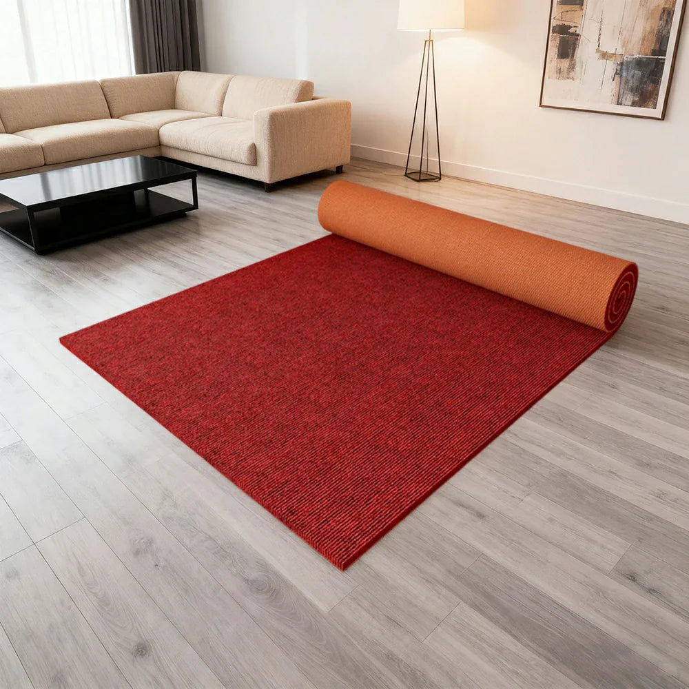 FITPRO Thick Anti Surface Mat Floor Waterproof Absorbent Natural Sound-Reducing 60/100/120cm Backing Rubber Slip Wine