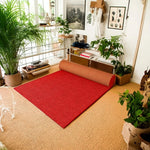 FITPRO Thick Anti Surface Mat Floor Waterproof Absorbent Natural Sound-Reducing 60/100/120cm Backing Rubber Slip Wine