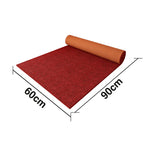 FITPRO Thick Anti Surface Mat Floor Waterproof Absorbent Natural Sound-Reducing 60/100/120cm Backing Rubber Slip Wine