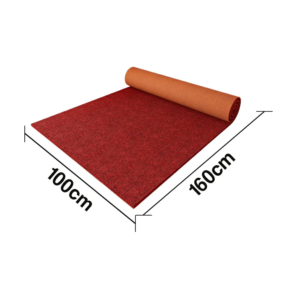 FITPRO Thick Anti Surface Mat Floor Waterproof Absorbent Natural Sound-Reducing 60/100/120cm Backing Rubber Slip Wine