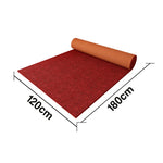 FITPRO Thick Anti Surface Mat Floor Waterproof Absorbent Natural Sound-Reducing 60/100/120cm Backing Rubber Slip Wine