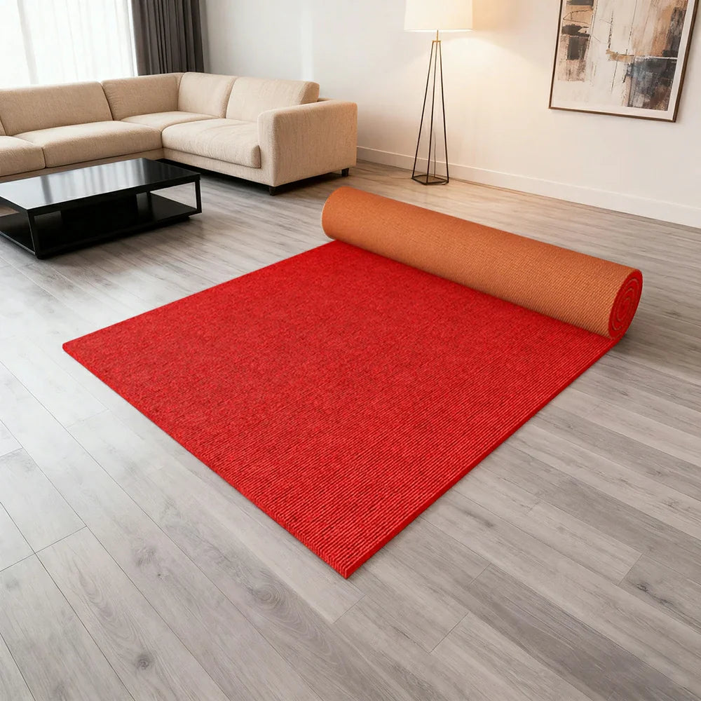 FITPRO Thick Anti 60/100/120cm Absorbent Floor Surface Mat Slip Sound-Reducing Backing Natural Waterproof Rubber Red