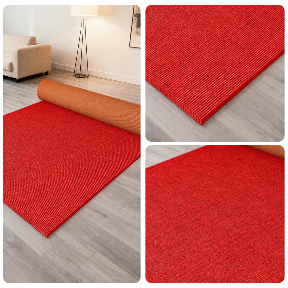 FITPRO Thick Anti 60/100/120cm Absorbent Floor Surface Mat Slip Sound-Reducing Backing Natural Waterproof Rubber Red