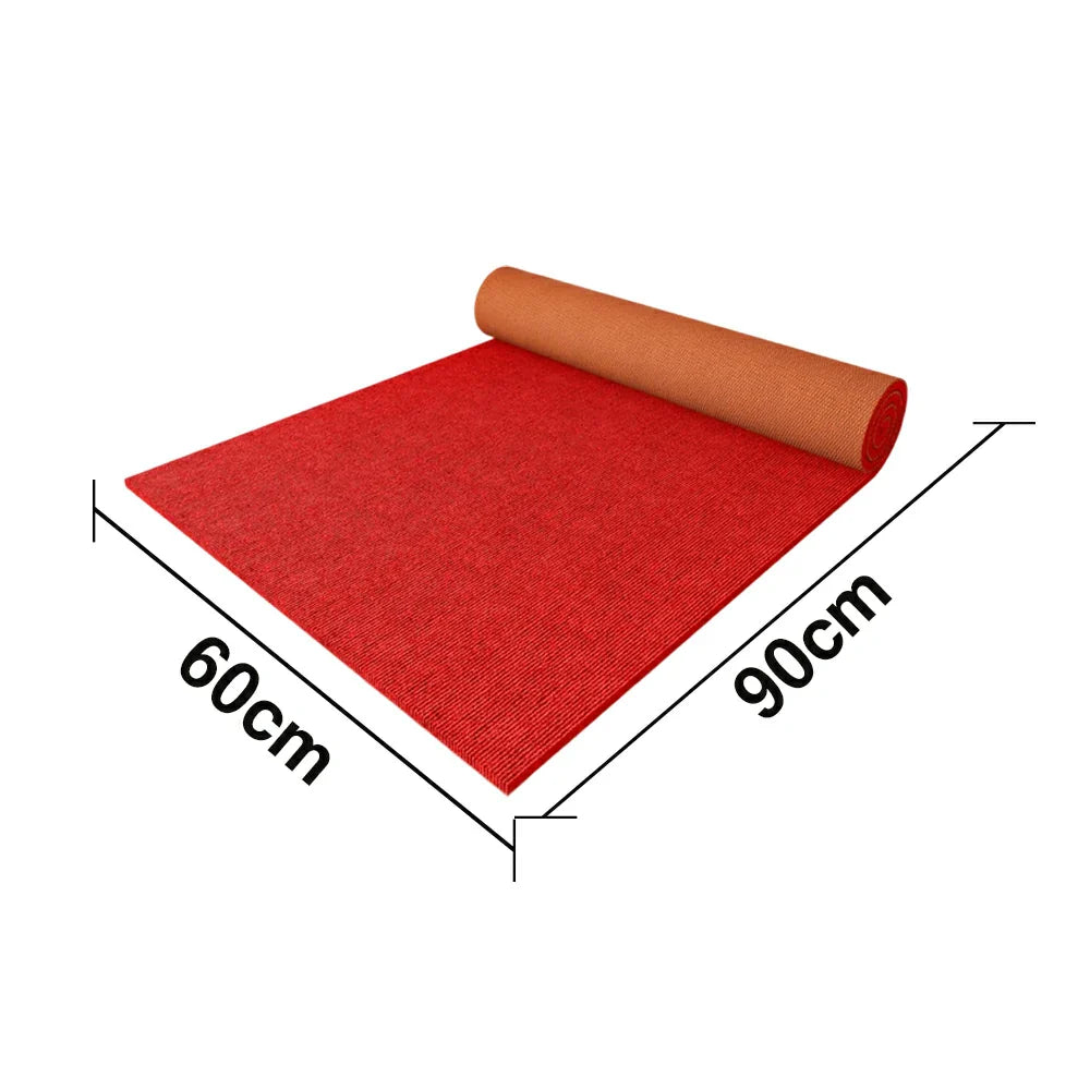 FITPRO Thick Anti 60/100/120cm Absorbent Floor Surface Mat Slip Sound-Reducing Backing Natural Waterproof Rubber Red