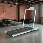 FITPRO Folding Quiet Deck Running Easy - Machine, Slim Storage - 51cm Treadmill Blue