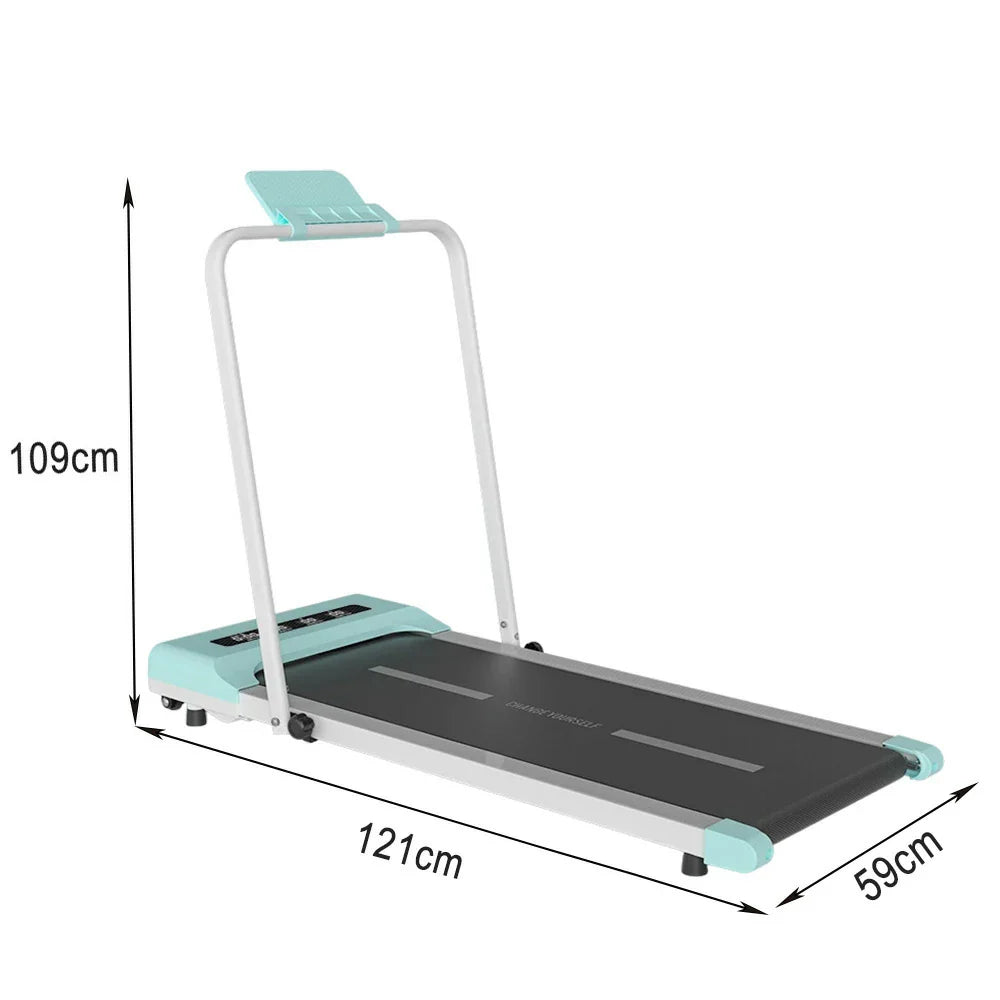 FITPRO Folding Quiet Deck Running Easy - Machine, Slim Storage - 51cm Treadmill Blue