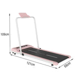 FITPRO Folding Quiet - Running Deck Storage Treadmill Easy - 51cm Machine, Slim Pink