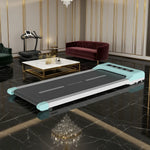 FITPRO Flat Fitness - Design, Deck, Machine, Quiet Equipment 51cm Treadmill Easy Running Home - Compact Wide Storage, Slim Blue