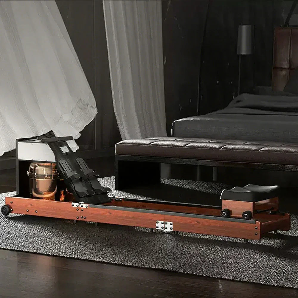 FITPRO Water Tank, Fitness Design, Frame, Rubberwood Home Space-Saving Triple-Fold - Rowing Machine 25L Solid Equipment