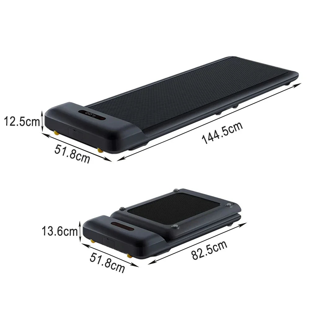 FITPRO Walking - Operation, Home Foldable Frame, - Compact Alloy Aluminium Design, Treadmill Whisper-Quiet Machine Fitness Sturdy Black