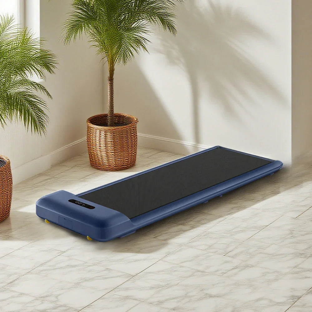 FITPRO Walking Sturdy Alloy Operation, Design, Aluminium Fitness Whisper-Quiet - Machine Foldable Frame, Home Compact Treadmill - Blue