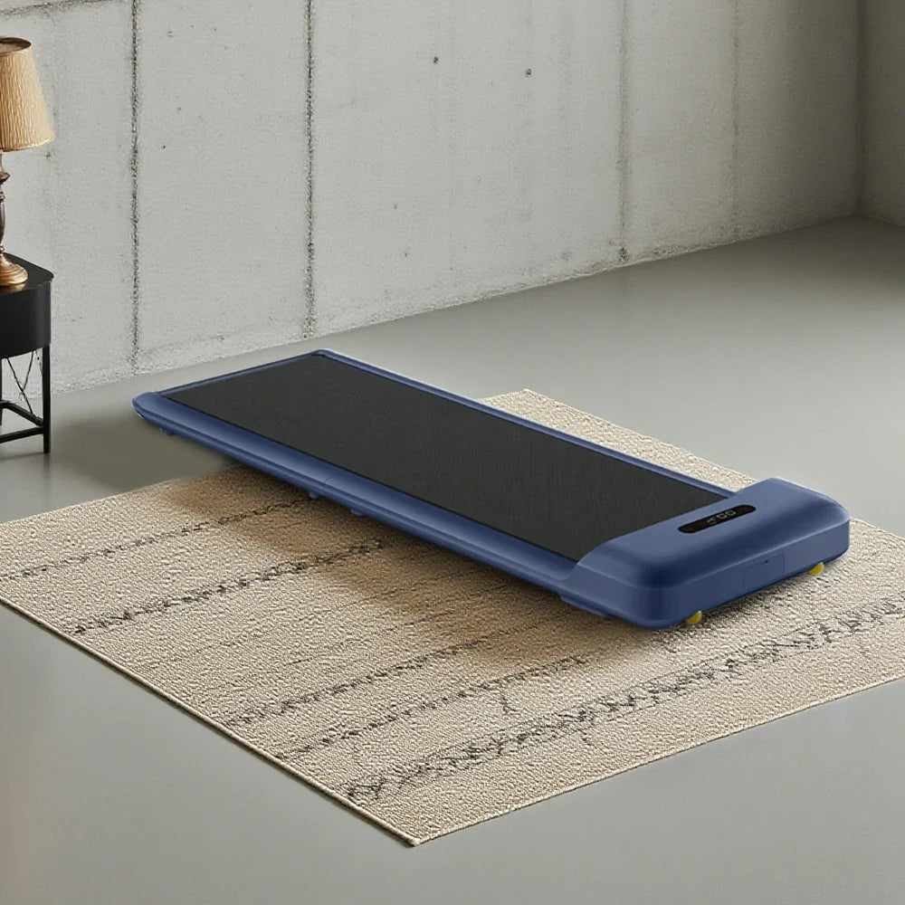 FITPRO Walking Sturdy Alloy Operation, Design, Aluminium Fitness Whisper-Quiet - Machine Foldable Frame, Home Compact Treadmill - Blue