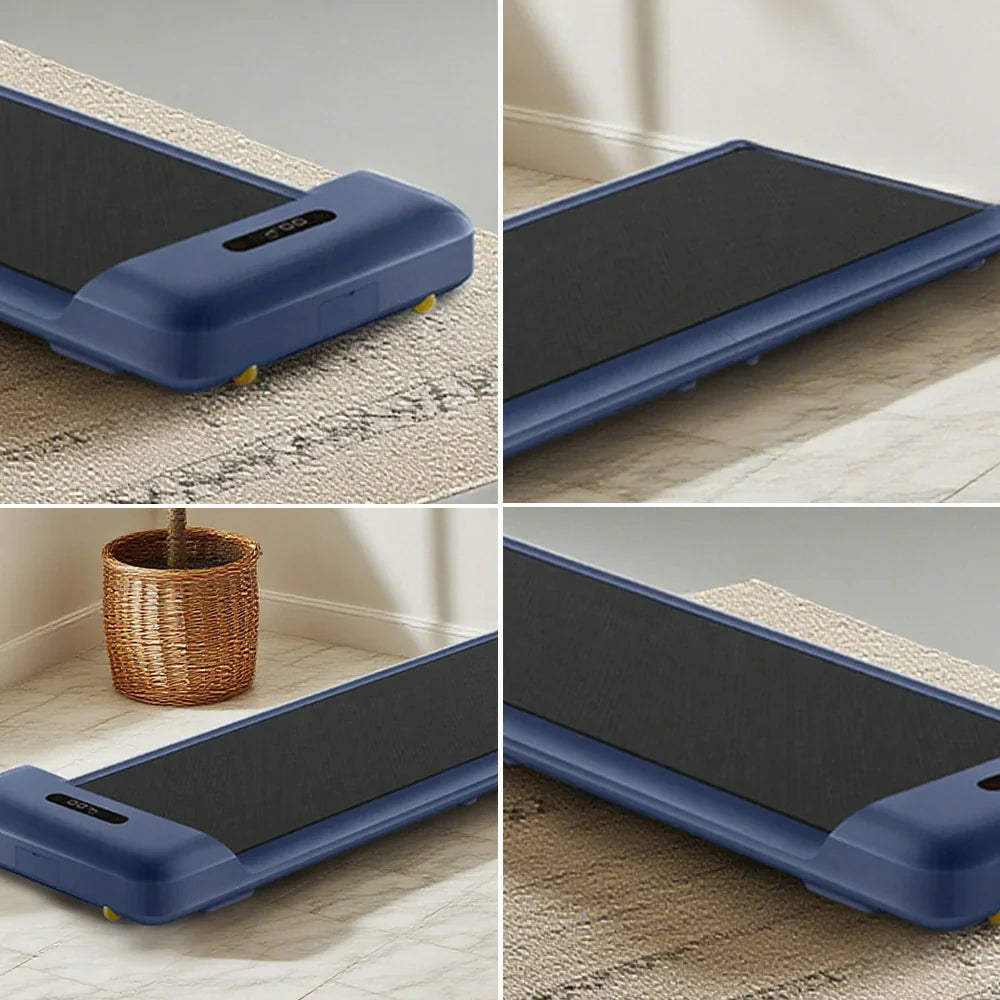 FITPRO Walking Sturdy Alloy Operation, Design, Aluminium Fitness Whisper-Quiet - Machine Foldable Frame, Home Compact Treadmill - Blue