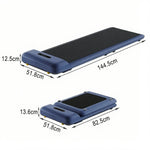 FITPRO Walking Sturdy Alloy Operation, Design, Aluminium Fitness Whisper-Quiet - Machine Foldable Frame, Home Compact Treadmill - Blue