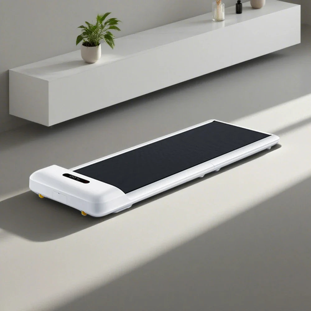 FITPRO Walking Whisper-Quiet Alloy Foldable Fitness Home Aluminium Operation, - Sturdy Treadmill Frame, Machine Compact Design, - White