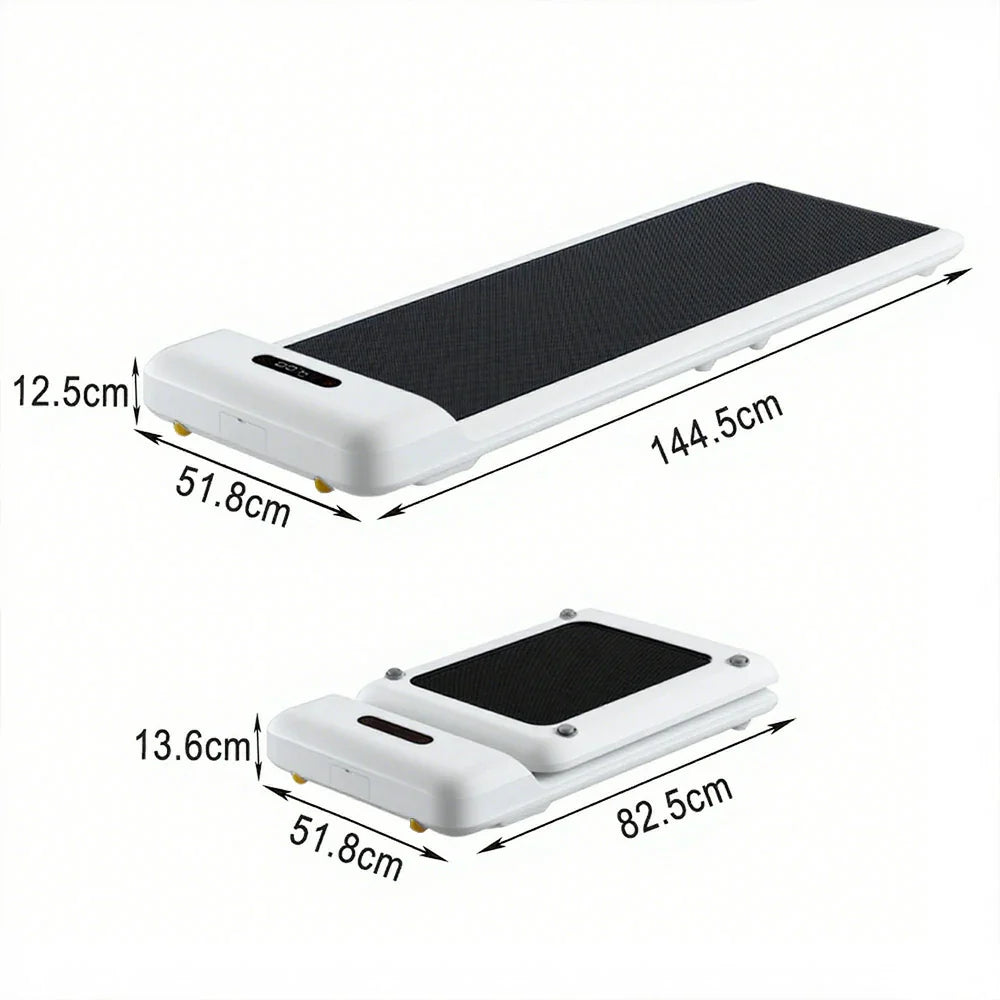 FITPRO Walking Whisper-Quiet Alloy Foldable Fitness Home Aluminium Operation, - Sturdy Treadmill Frame, Machine Compact Design, - White