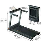 FITPRO Foldable Rate Handle, Walking Exercise Fitness Compact Operation, for - Quiet Design Heart Treadmill Home - Black