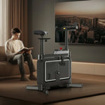 FITPRO Foldable Seat Home Resistance, Adjustable Magnetic Compact Bike Silent Fitness Exercise Spin - Handlebar, Bike