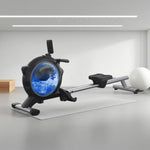 FITPRO Water Fitness Rowing Home Padded Machine Equipment - Ergonomic Design, - Foldable Resistance Magnetic Dual Seat, Blue