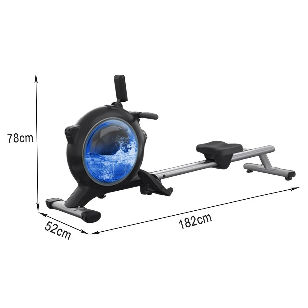 FITPRO Water Fitness Rowing Home Padded Machine Equipment - Ergonomic Design, - Foldable Resistance Magnetic Dual Seat, Blue