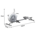 FITPRO Water Fitness - Foldable Design, Home Dual Resistance Machine Ergonomic Padded Rowing Equipment - Magnetic Seat, White