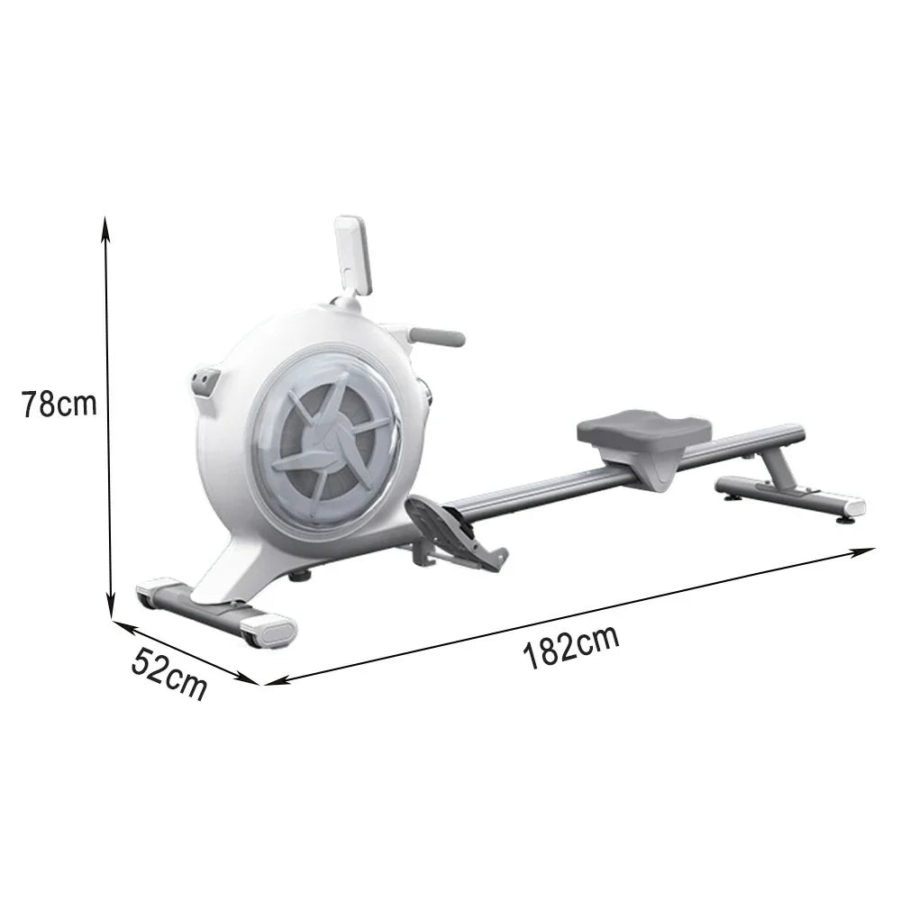 FITPRO Water Fitness - Foldable Design, Home Dual Resistance Machine Ergonomic Padded Rowing Equipment - Magnetic Seat, White